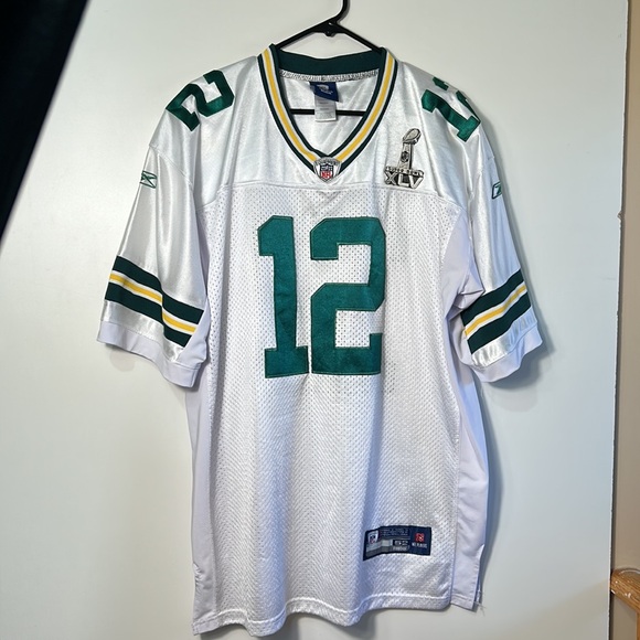 ASRON ROGERS GREEN BAY JERSEY NUMBER 12 REEBOK SIZE 52 - Picture 2 of 6